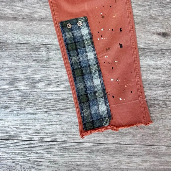 TVI Handmade In Los Angeles Women's Pink‎ Pocket Detail  Patched Pants - Picture 3 of 8